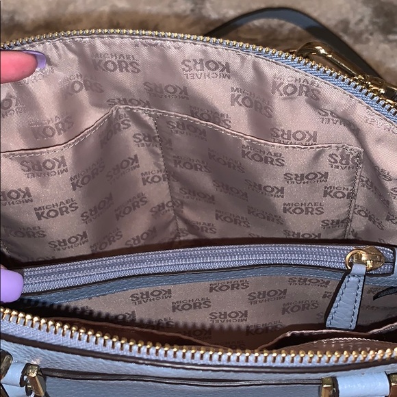 Baby Blue Michael Kors Satchel Purse & Wallet Set - Picture 7 of 7